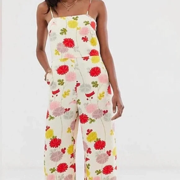 NWT mango MNG linen floral jumpsuit - Picture 3 of 13